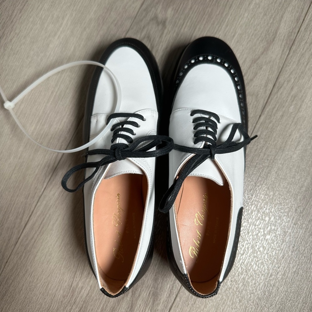 Robert Clergerie x Dover Street Market Platform Oxfords Black White NEW - Picture 3 of 12